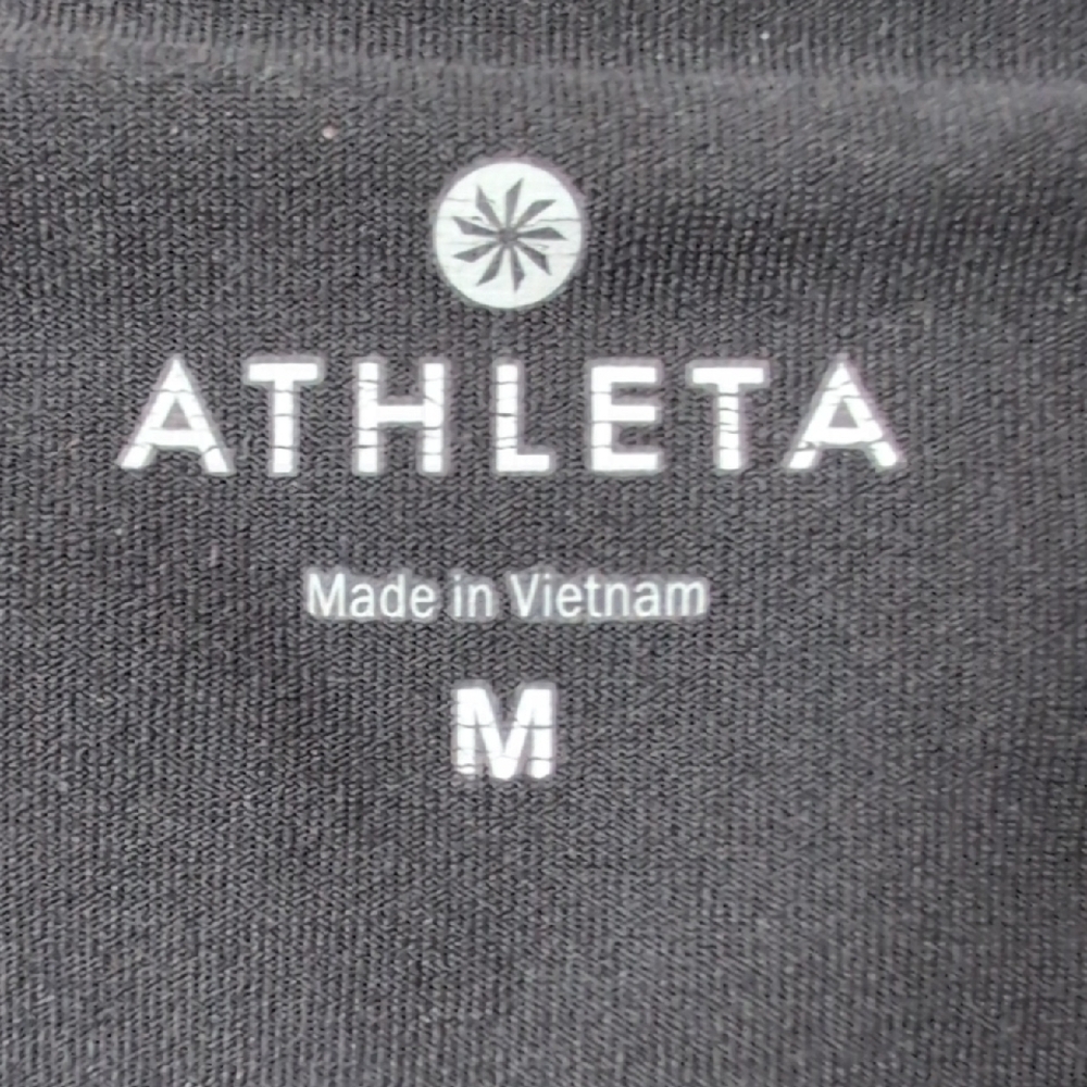 Athleta Black Skirted Capri Leggings Skort Yoga Dance Modest Swim Bottoms Sz M - Picture 2 of 7